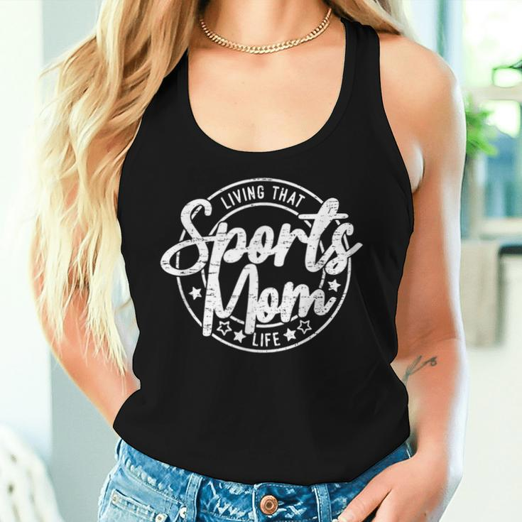 Living That Sports Mom Life Sports Mama Women Tank Top Gifts for Her