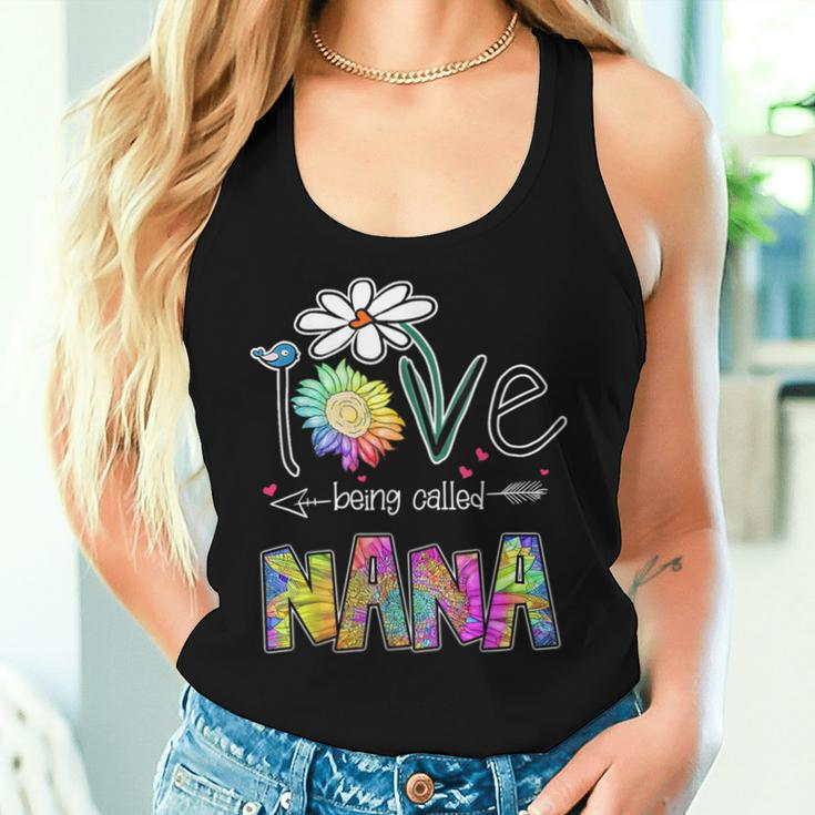 I Love Being Called Nana Sunflower Mother's Day Women Tank Top Gifts for Her