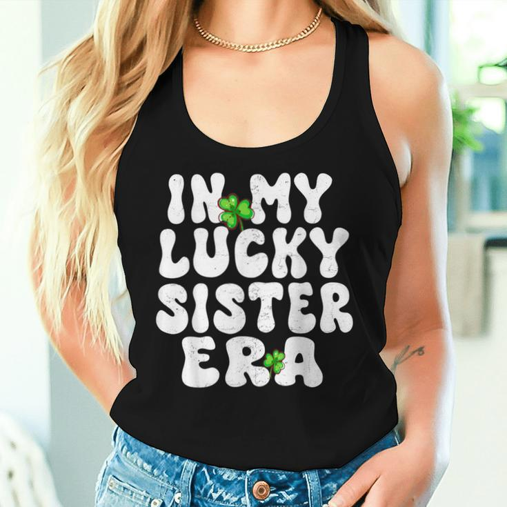 In My Lucky Sister Era Groovy Sister St Patrick's Day Women Tank Top Gifts for Her