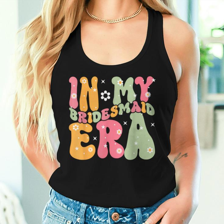 Maid Of Honor In My Bridesmaid Era Groovy Bachelorette Women Tank Top Gifts for Her