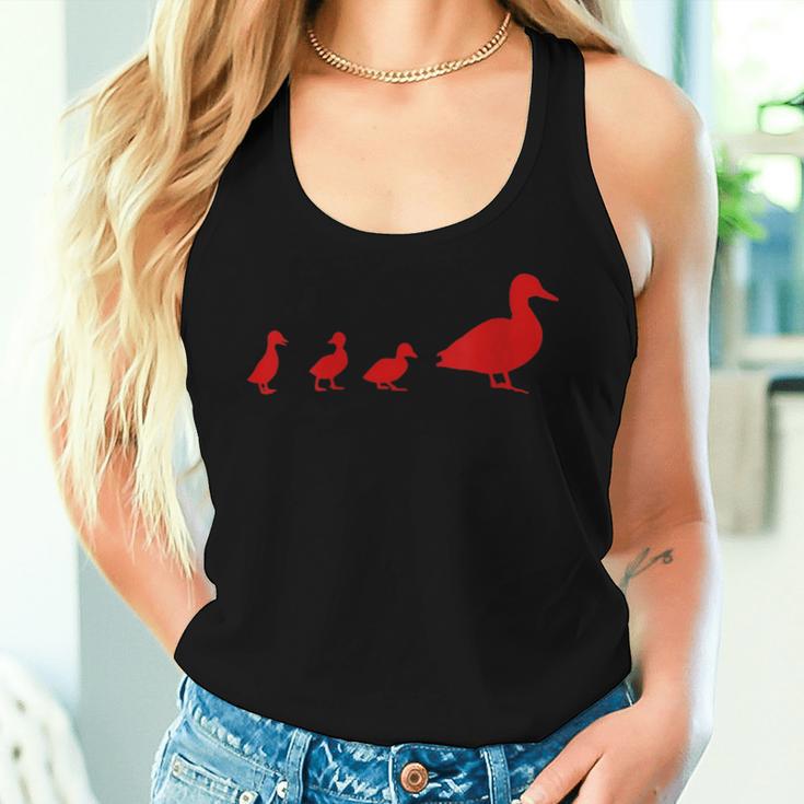 Mama Duck 3 Ducklings Animal Family R Women Tank Top Gifts for Her