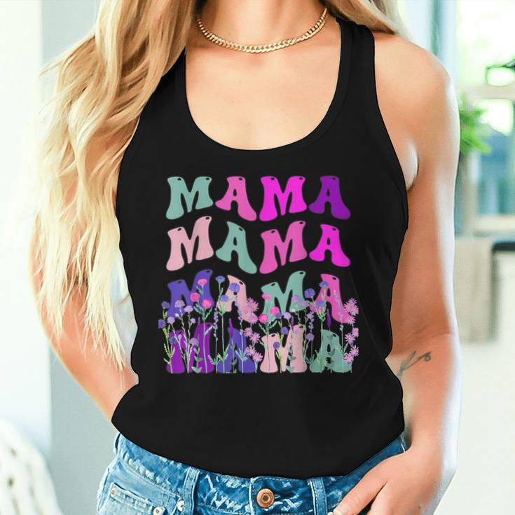 Mama Frauen Wildblume Floral Mama Muttertag Blumen Tank Top Frauen Geschenke für Sie