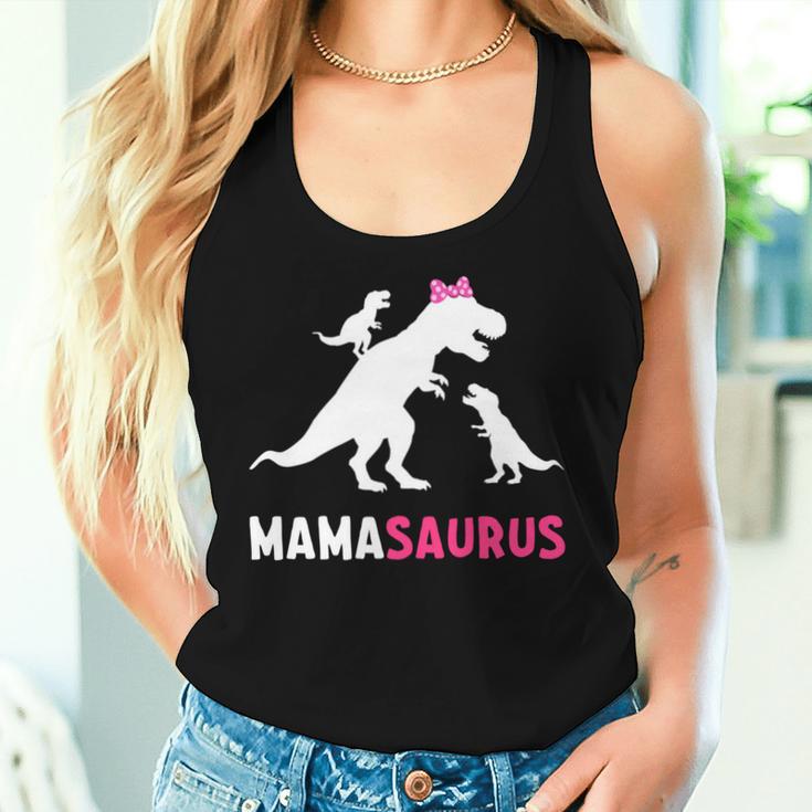 Mamasaurus 2 Kinder Für Mama Zum Muttertag Weihnachten Tank Top Frauen Geschenke für Sie