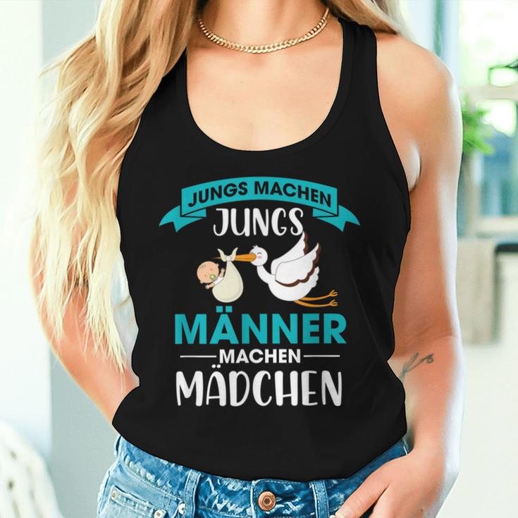 Männer Machen Mädchen Storch Ankündigung Werdender Papa Tank Top Frauen Geschenke für Sie