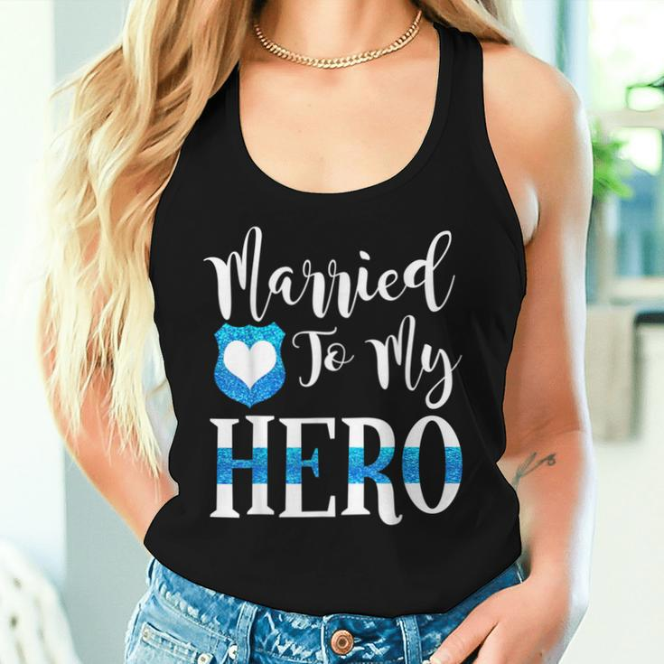 Married To My Hero Cute Police Officer Wife Women Tank Top Gifts for Her