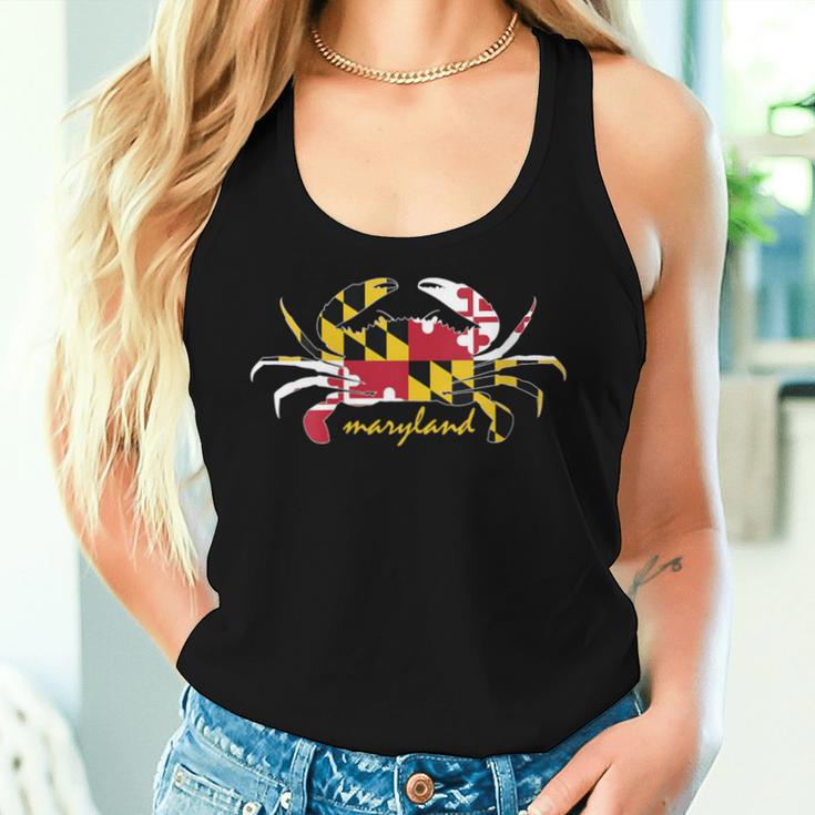 Maryland Crab Cute State Pride Flag Women Tank Top Gifts for Her