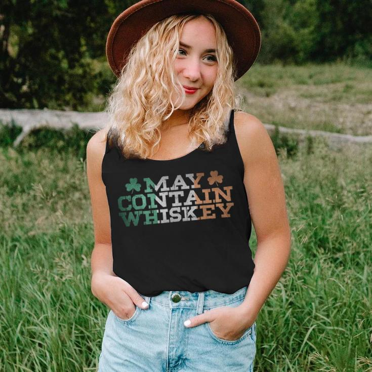 May Contain Whiskey Irish Flag Lover St Patrick Women Tank Top Gifts for Her