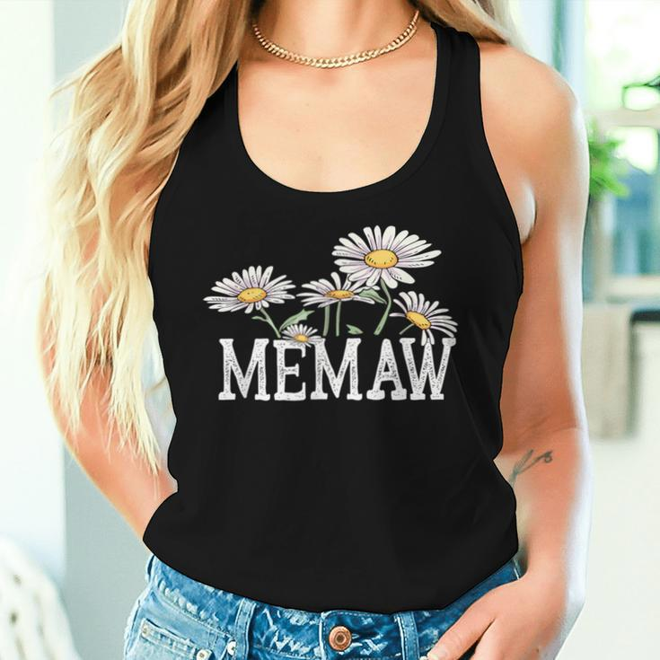 Memaw Floral Chamomile Mother's Day Memaw Women Tank Top Gifts for Her