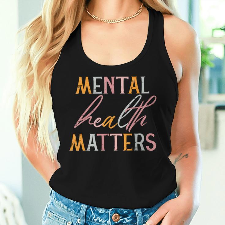 Mental Health Matters Awareness Counselor Worker Women Women Tank Top Gifts for Her