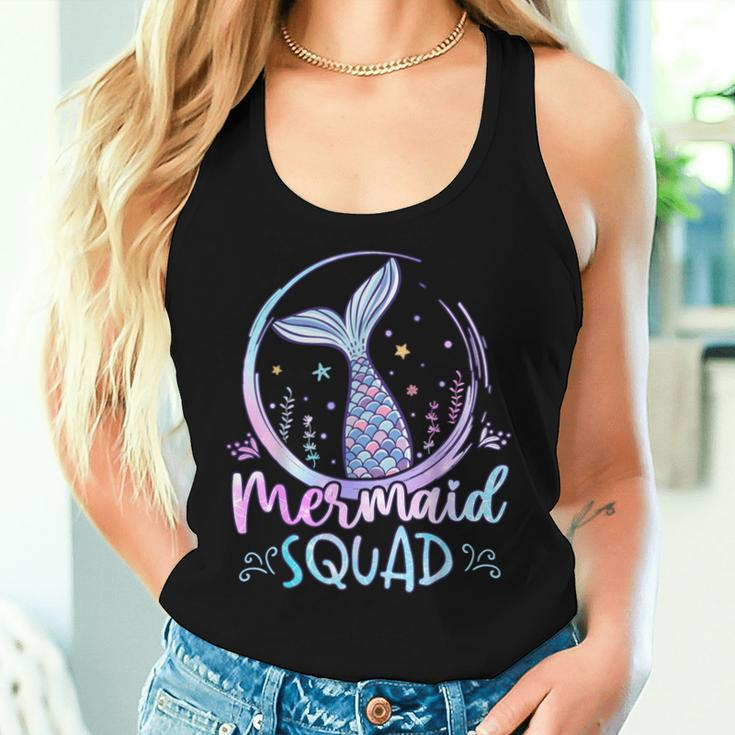 Mermaid Birthday Squad Party Girls Mermaid Women Tank Top Gifts for Her