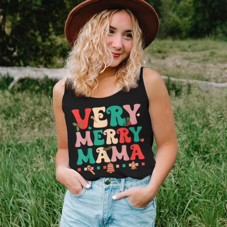 Very Merry Mama Christmas Happy Holiday Noel Tree Family Women Tank Top Gifts for Her