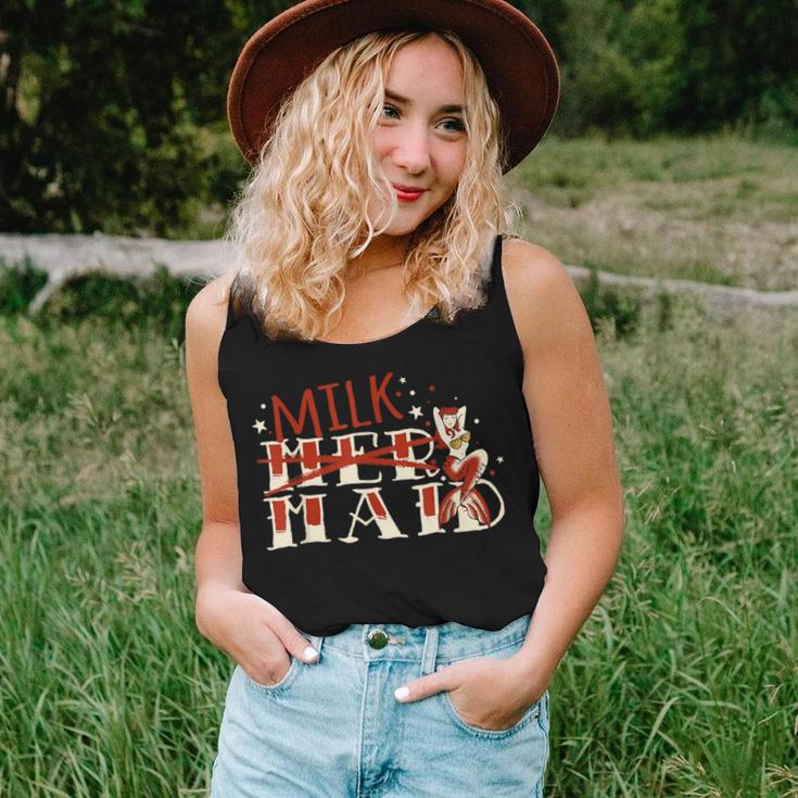 Milk Maid Mer-Maid Curved Mom Milk Maker Breastfeeding Meme Women Tank Top Gifts for Her