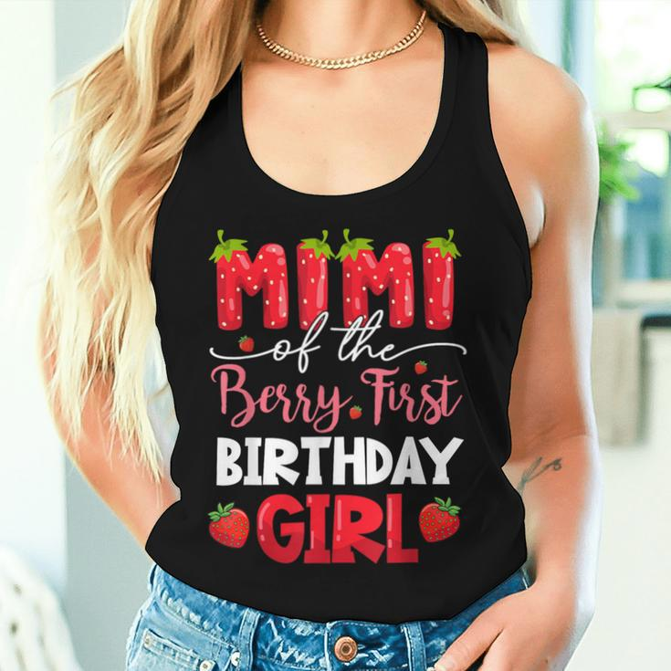 Mimi Of The Berry First Birthday Girl Strawberry Family Women Tank Top Gifts for Her