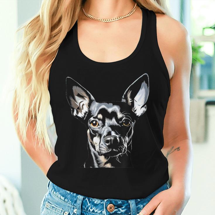 Miniatur Pinscher Minpin Min Pin Welpe Hund Papa Mama Energie Tank Top Frauen Geschenke für Sie