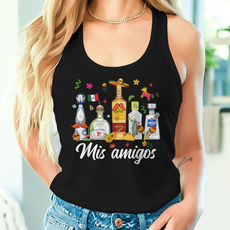 Mis Amigos Margarita Tequila Cocktail Cinco De Mayo Drinking Women Tank Top Gifts for Her
