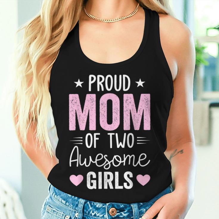 Mom Of 2 Girls Two Daughters Mother's Day Women Tank Top Gifts for Her