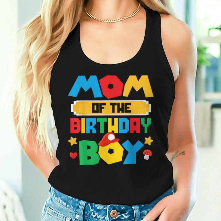 Mom Of The Birthday Boy Game Gaming Mom And Dad Family Women Tank Top Gifts for Her