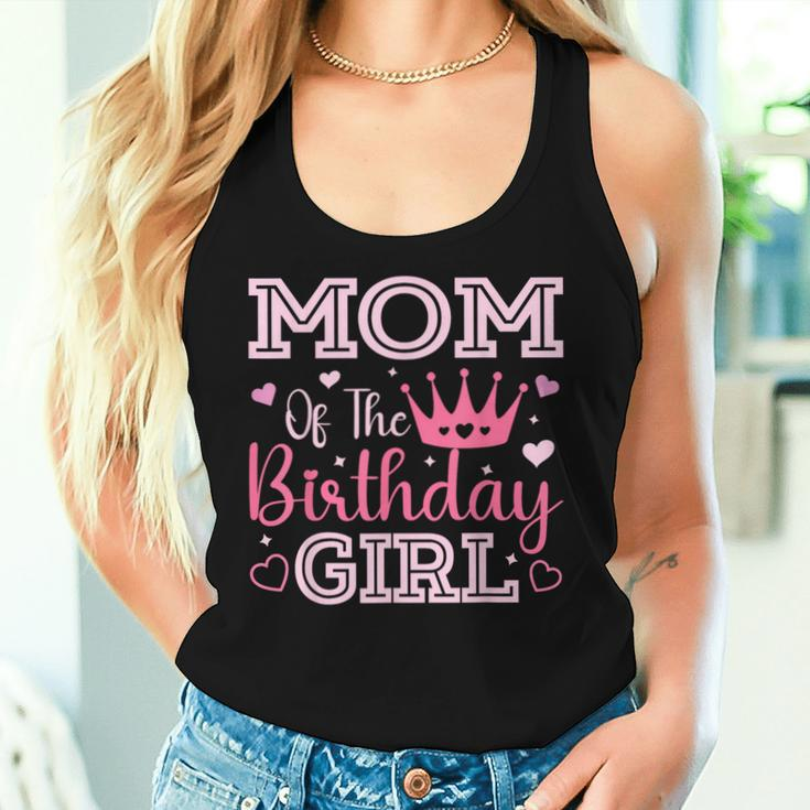 Mom Of The Birthday Girl Cute Pink Matching Family Party Women Tank Top Gifts for Her