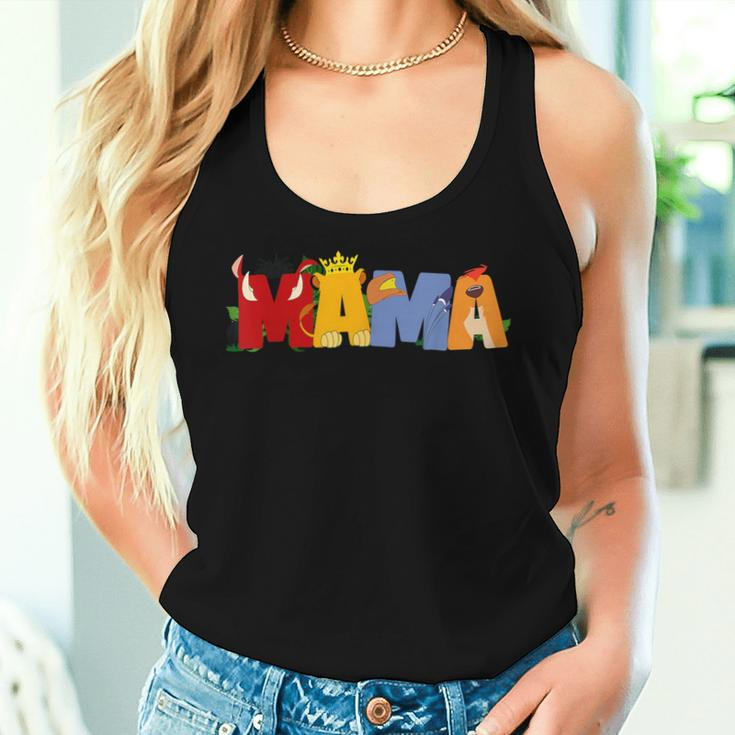 Mom And Dad Mama Of The Birthday Boy Lion Family Matching Women Tank Top Gifts for Her
