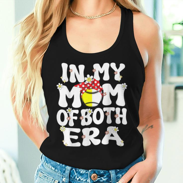 In My Mom Of Both Era Retro Baseball Softball Mom Mother Day Women Tank Top Gifts for Her