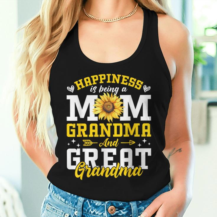 Mom Grandma Great Grandma Mother's Day 2024 Sunflower Women Tank Top Gifts for Her