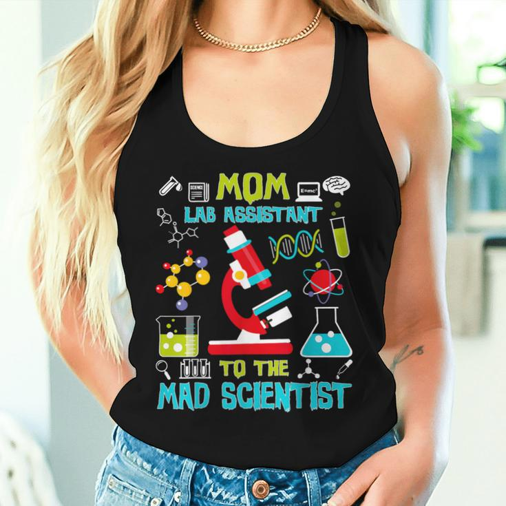 Mom Lab Assistant Mad Scientist Party Birthday Women Tank Top Gifts for Her