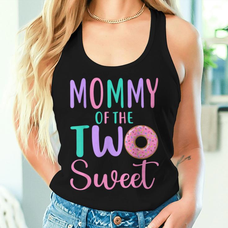 Mommy Of The Two Sweet Mom 2Nd Birthday Girl Donut Party Women Tank Top Gifts for Her