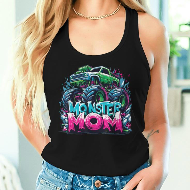 Monster Truck Mom Of The Birthday Boy Matching Family Women Tank Top Gifts for Her