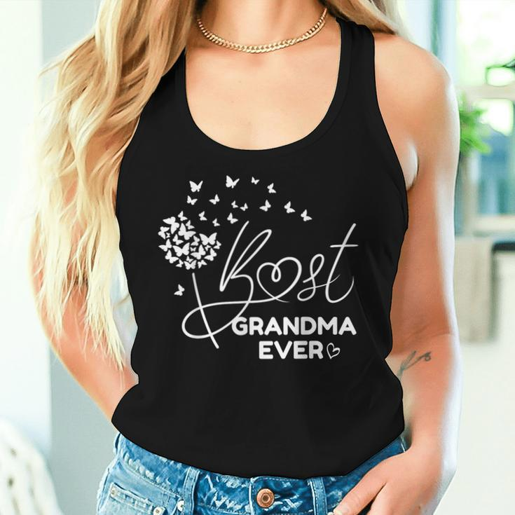 For Grandma Best Grandma Ever Butterfly Women Tank Top Gifts for Her