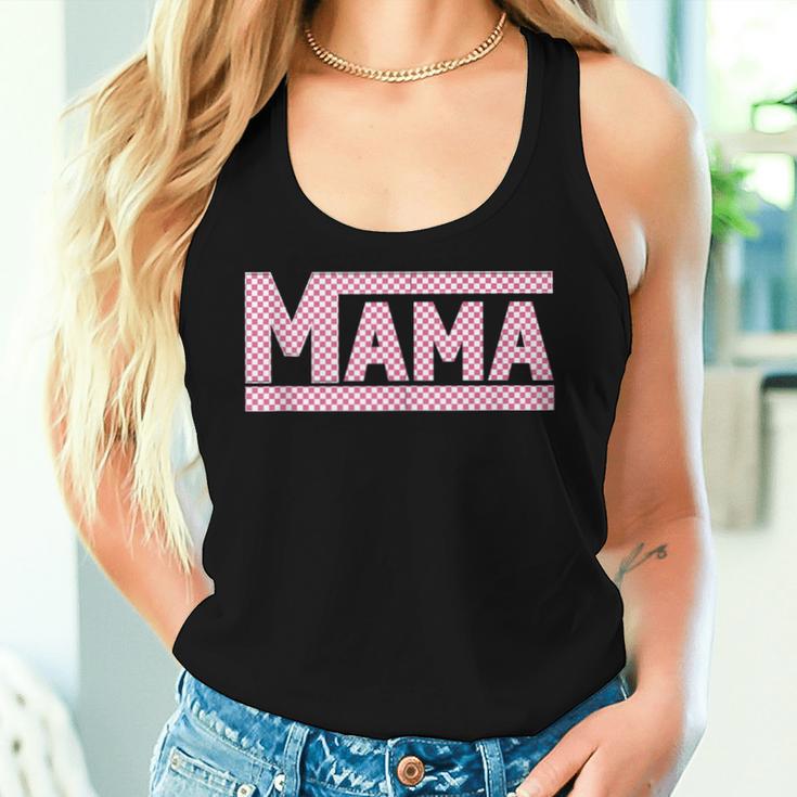 Muttertags- Mit Aufschrift Mama Best Mom Ever Kariert Tank Top Frauen Geschenke für Sie