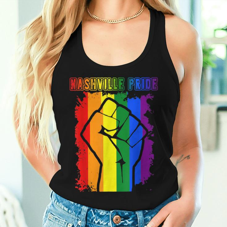 Nashville Lgbt Pride Month Lgbtq Rainbow Flag For Gay Women Tank Top Gifts for Her