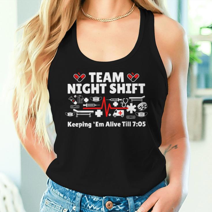 Night Shift Nurse Life Rn Lpn Cna Healthcare Heartbeat Love Women Tank Top Gifts for Her