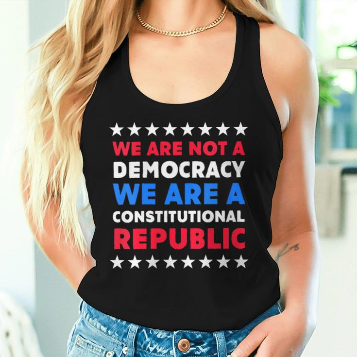 We Are Not A Democracy We Are A Constitutional Republic Women Tank Top Gifts for Her