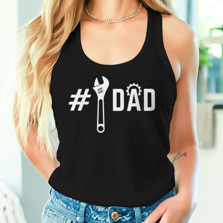 Number One Mechanic Dad Father's Day Mechanical Dad Women Tank Top Gifts for Her