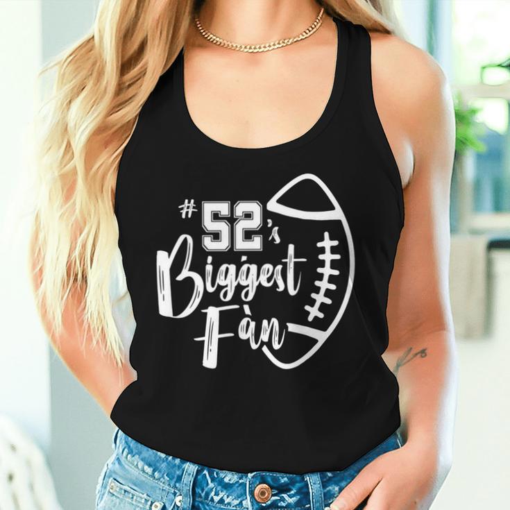 Nummer 52'S Größte Fan Fußball Spieler Mama Papa Familie Tank Top Frauen Geschenke für Sie