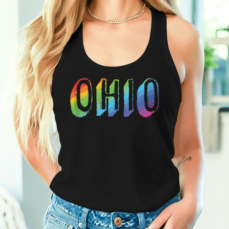 Ohio Lgbtq Pride Rainbow Pride Flag Women Tank Top Gifts for Her