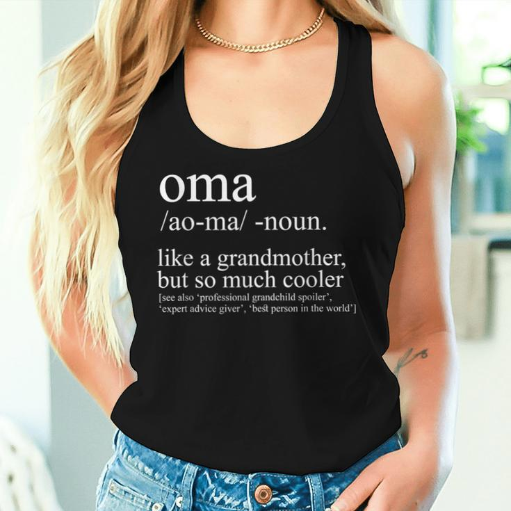 Oma Definition Grandma Mother's Day Christmas Women Tank Top Gifts for Her