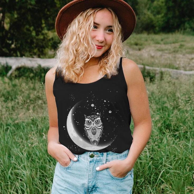 Owls Night Owls Owl At Night On Moon At Night Sky Women Tank Top Gifts for Her