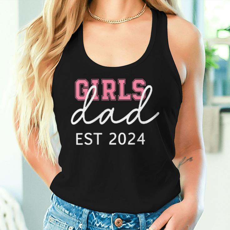 Papa Est 2024 Mädchen Papa Tochter Baby Erwartet Den 1 Tank Top Frauen Geschenke für Sie