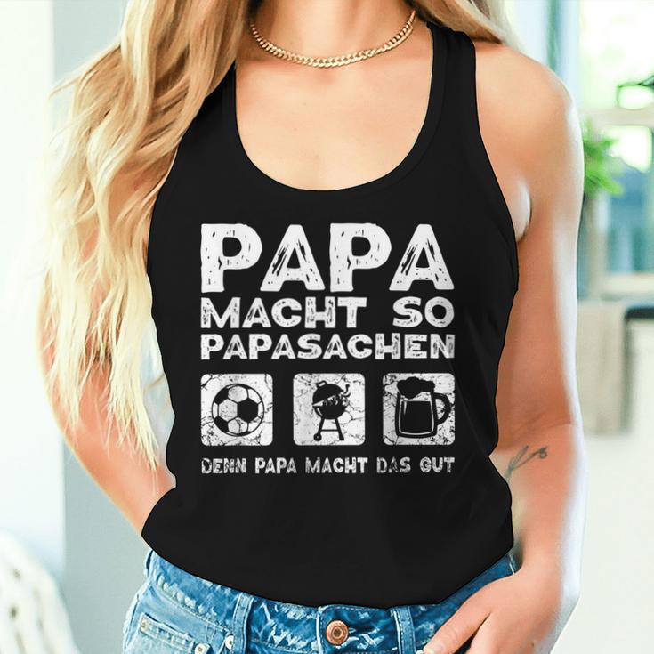 Papa Macht Das Gutater Hobby Football Grilling Beer Slogan Tank Top Frauen Geschenke für Sie