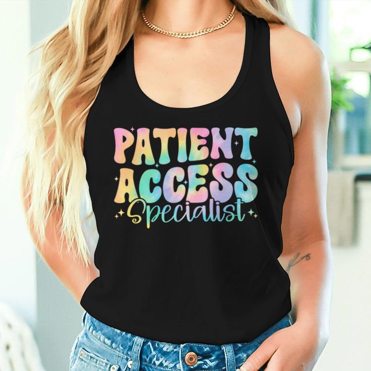 Patient Access Specialist Retro Groovy Appreciation Women Women Tank Top Gifts for Her