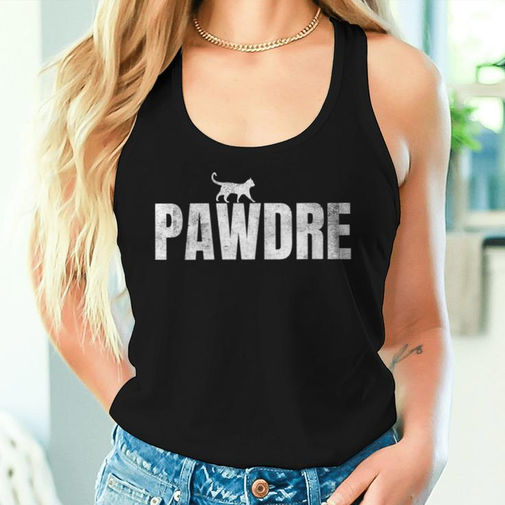 Pawdre Cat Dad Cute Fur Papa Fathers Day Pet Paw Daddy Men Women Tank Top Gifts for Her
