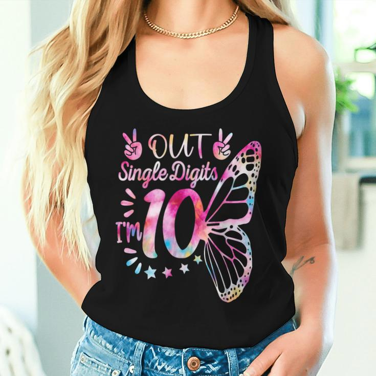 Peace Out Single Digits I'm 10Th Birthday For Girl Women Tank Top Gifts for Her