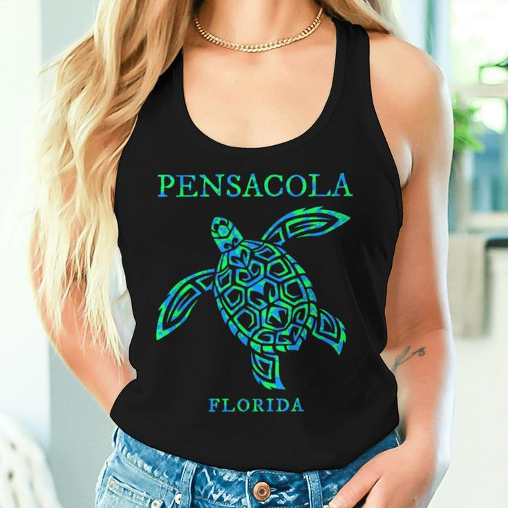 Pensacola Florida Sea Turtle Vacation Souvenir Boys Girls Women Tank Top Gifts for Her