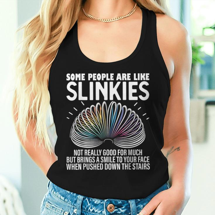 Some People Are Like Slinkies Sarcastic Graphic Women Tank Top Gifts for Her