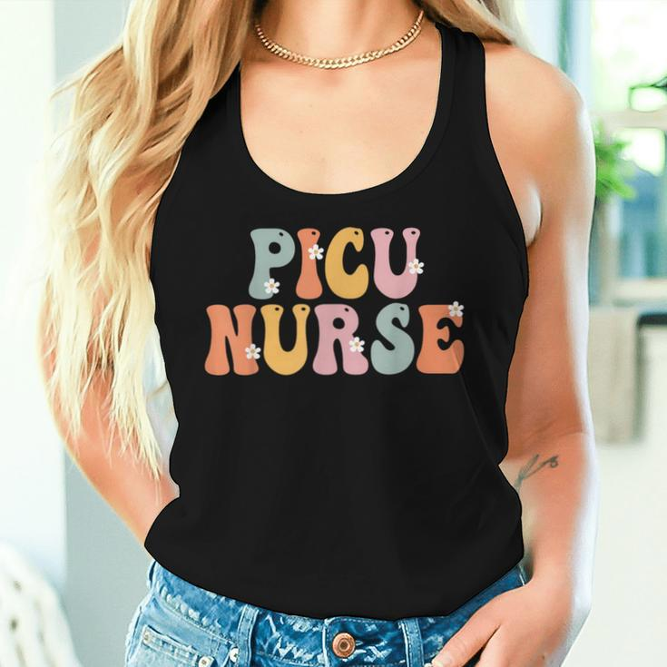 Picu Nurse Week Groovy Appreciation Day For For Work Women Tank Top Gifts for Her