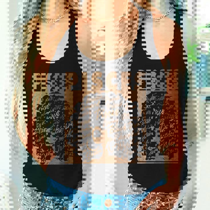 Pisces Girl African American Melanin Birthday Women Tank Top Gifts for Her
