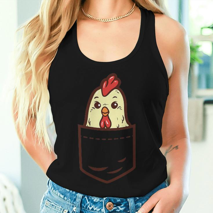 Pocket Chicken Whisperer Cute Poultry Farm Animal Farmer Women Tank Top Gifts for Her