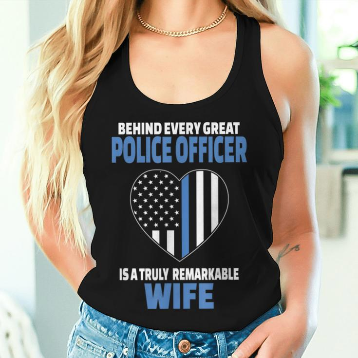 Police Officer Wife Cute Heart Flag Women Tank Top Gifts for Her