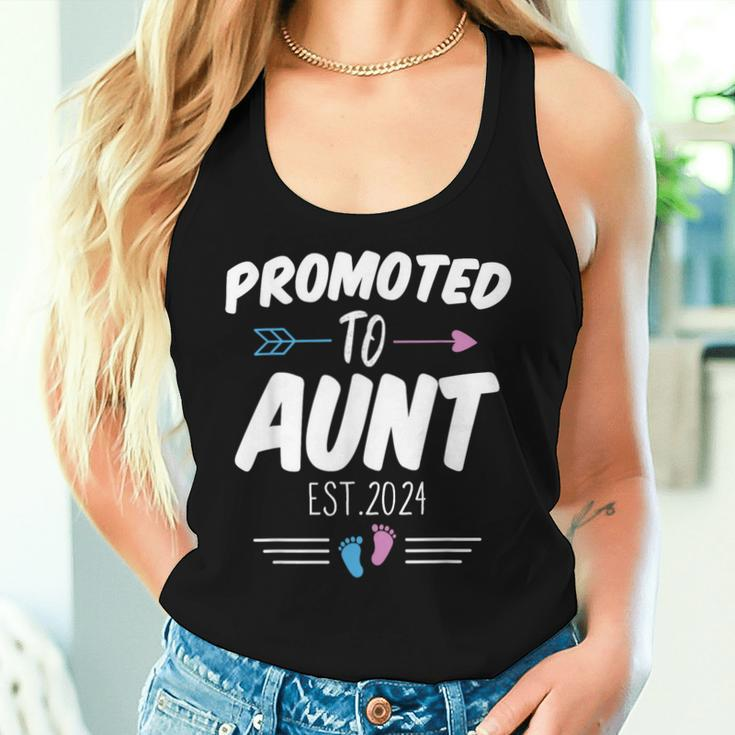 Promoted To Aunt Est 2024 Soon To Be Aunt Women Tank Top Gifts for Her